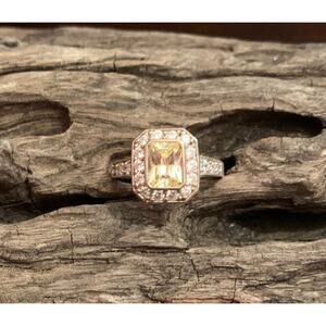 Sterling Silver and  Cubic Zirconia Ring Size 8